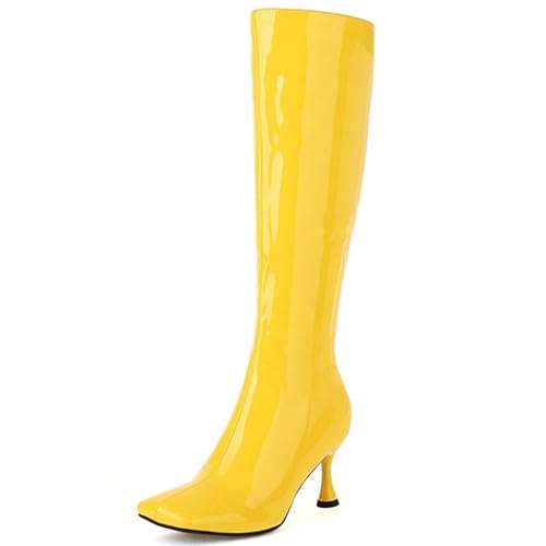 Botte Haute Jusqu'Au Genou Zippées Asterisco en Grande Taille 44 Bout Carré Chic