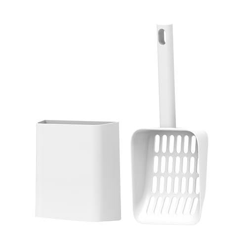 Hychipet Cat Pooper Scooper, 2 in 1 Cat Litter Scoop with Holder Stand Cat Accessories Cat Supplies Kitty Litter Scoop Heavy Duty and Easy Clean