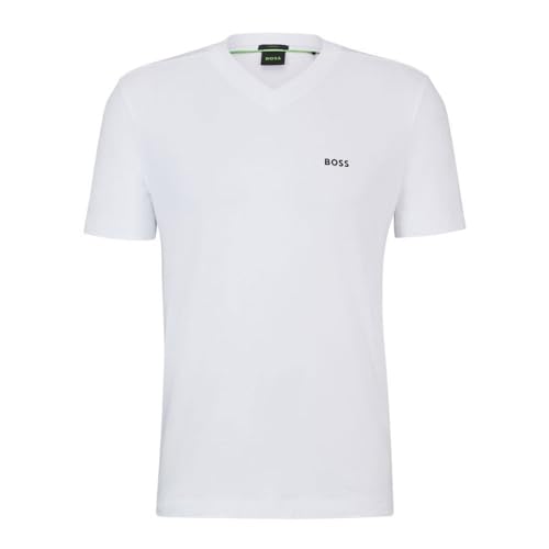 Boss Tee V T-Shirt, Bianco 100, Xl Uomo