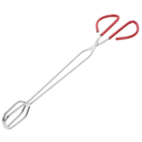 INOOMP Stainless Steel Long Handle Barbecue Carbon Clip Tongs for Grill and Oven Heat-Resistant Charcoal Food Clip Anti-Scald BBQ Tool Random Color