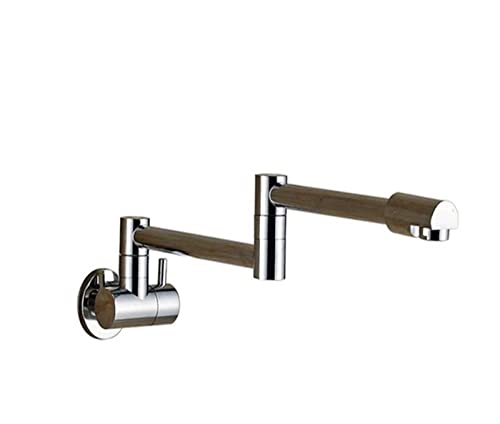 Grifo de cocina oro cepillado giratorio para optimizar el espacio del fregadero