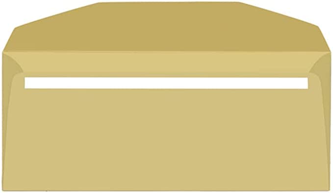 [Pack of 50] DL Envelopes Plain Manilla/Brown Wallet Envelopes 80gsm Peel & Seal with Flap Closure for Letter Posting Mailing Greeting Cards Wedding Invitations Home Office & Ecommerce(110mm x 220mm)