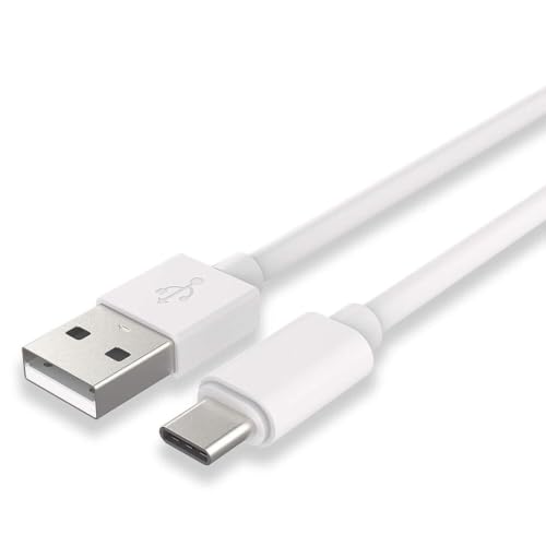 Image of Portable Charging Cable Charge & sync USB-C cable for Galaxy S21 FE, 50W, 1MTR White Cable, Space-Saving Design, Heat-Resistant Construction