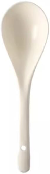 Spoons,Rice Spoons, Dinner Spoon Ceramic Large Spoon Household Long Handle Large Soup Spoon Kitchen Round Spoon Cooking Spoon Tableware Dinner Spoon Teaspoons