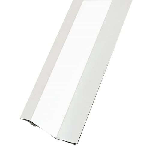Amig - Tapajuntas para Suelo - 720 mm x 40 mm - Tira de Transición en Escalón y con Fijación Adhesiva - Cubrecantos Embellecedor para Uniones - Acero Inoxidable 18/8 Plateado Mate