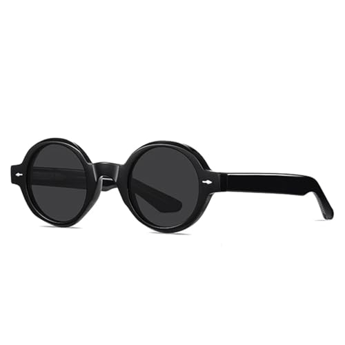 Lunettes de soleil rondes rétro pour hommes avec verres transparents et protection UV400