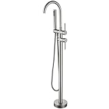 Senlesen Stainless Steel Floor Mounted Bathroom Faucets Freestanding Bathtub Tub Filler Taps with Ha