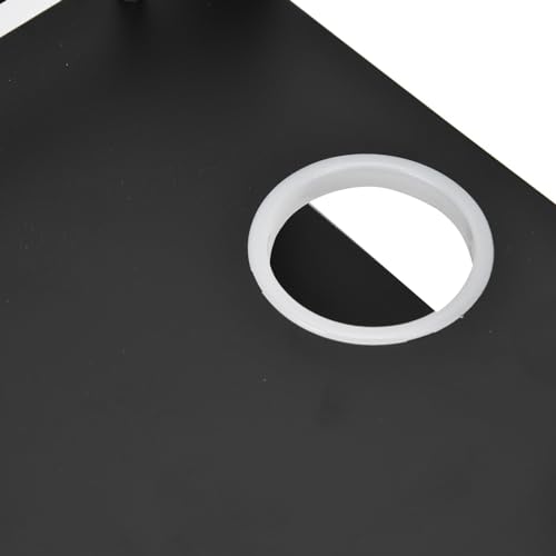 Étagère murale pour décodeur et routeur flottante double couche noire 28cm - 6