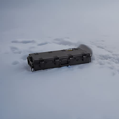 Meijia Portable Rolling Waterproof All Weather Rifle Hard Case With Wheels,Customizable Fit Foam Inserted, Lightweight Design,39.75"X16.5"X6.7" #TOP3