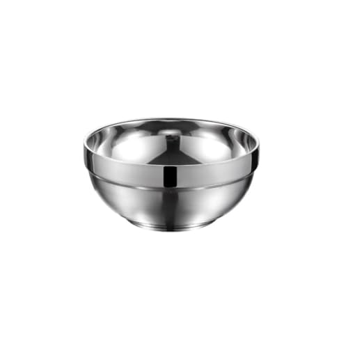 NiuLumea Cuenco de acero inoxidable con aislamiento de doble capa para ensalada, arroz, salsa de inmersión, juego de vajilla para el hogar, cocina, restaurante, hotel (paquete de 7)