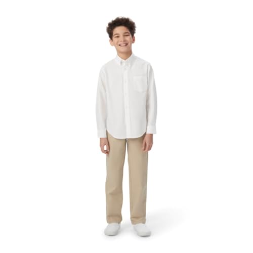 Image of French Toast Boys Long Sleeve Oxford Shirt (Standard & Husky) Button Down Shirt