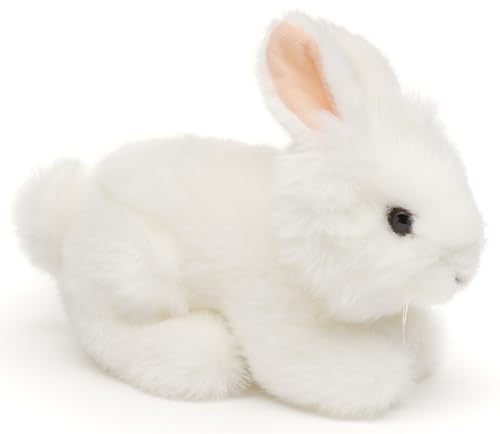 Doudou lapin blanc couché 18 cm pour de tendres câlins - 2