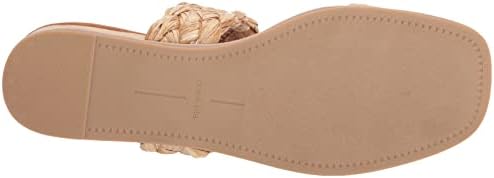 Dolce Vita Women's PERSEY Flat Sandal, LT Natural Raffia, 6.5 | Image 3