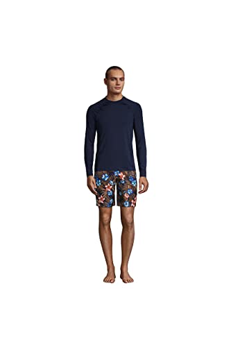 Lands' End Mens Long Sleeve Swim Tee Rash Guard Radiant Navy Regular X-Large4