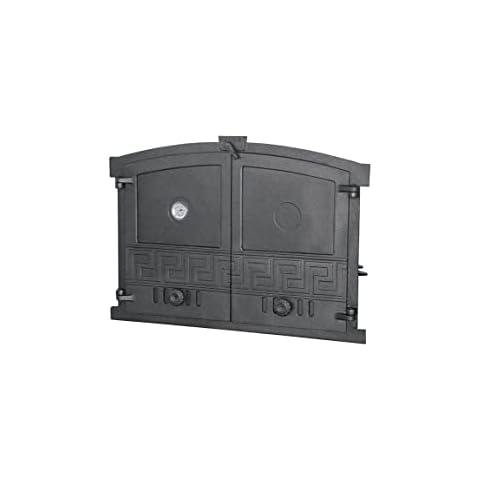 Puerta de horno de hierro fundido 600 x 430 con termómetro Cover