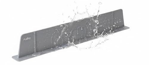 carrotez Protector de salpicaduras de silicona para fregadero de cocina para grifo, tapete de silicona para salpicaduras de agua, apto para lavavajillas, gris (20.5 x 1.8 x 2.75 pulgadas)