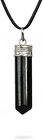 AYANA Raw Black Tourmaline Necklace, Handmade Black Necklace with Ethically Sourced Natural Raw Tourmaline Crystal