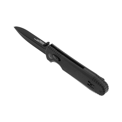 SOG Pentagon XR Quick-Opening Sharp Ambidextrous Pocket Folding Knives with Ultra-Grip G10 handle | CTS XHP Steel, XR Lock, Blackout