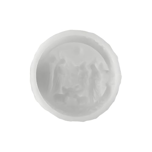 laxreheye Molde de silicona para Belén, para celebrar el nacimiento de Jesús – Molde 3D de Navidad simple para cera resina cocción yeso pasta de azúcar vela chocolate proyectos artísticos
