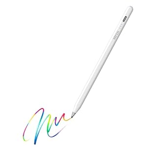Stylet Compatible avec Samsung Galaxy Tab A11+/A9+/Lenovo Idea Tab/XIAOMI/Redmi Pad/Android 16/15 Stylus Pen, Précis sans Retard, Allumage/Éteignage à Un Clic+2 Pointe Transparente (Blanc)