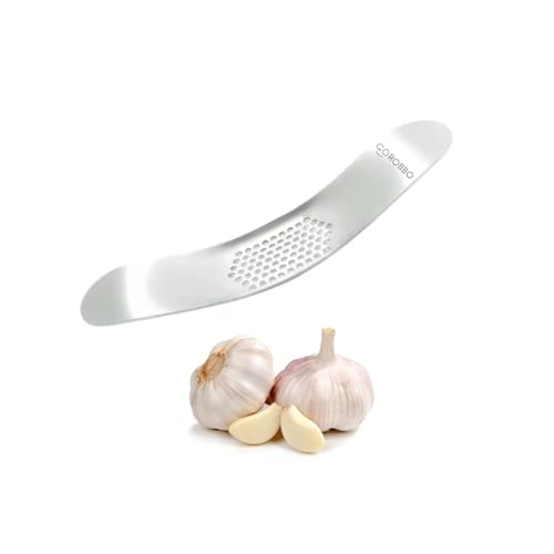 Premium Quality Garlic Presser Stainless Steel 304 Garlic Crusher Easy Prep Garlic Press Rocker Smart Kitchen Tool Dishwasher Safe