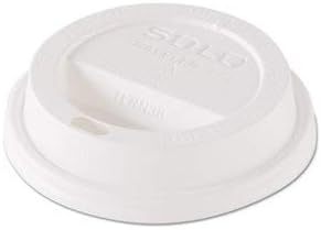 Dart Traveler Dome Hot Cup Lid, Fits 8Oz Cups, White, 100/Pack, 10 Packs/Carton