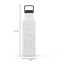 Well Told Engraved Memphis Tennessee Map Insulated Water Bottle, Etched Stainless Steel Bottle (21 oz, White) City Map Insulated Bottle, Custom Insulated Water Bottle, Outdoor Drinkware - Image 2