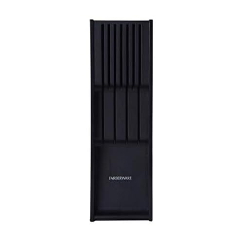 Farberware 5229614 7 Steckplätze Messer-Organizer mit Schublade, Kunststoff, Schwarz