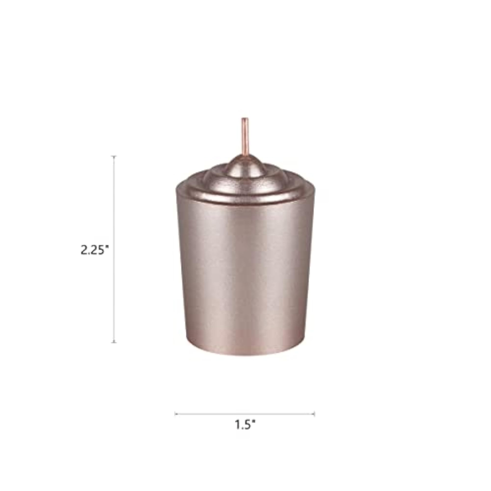 12 pcs Unscented Rose Gold Votive Candle, Hand Poured