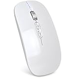 Mouse Bluetooth Recarregável Compatível com Notebook MacBook Neo M5 e M4 Branco