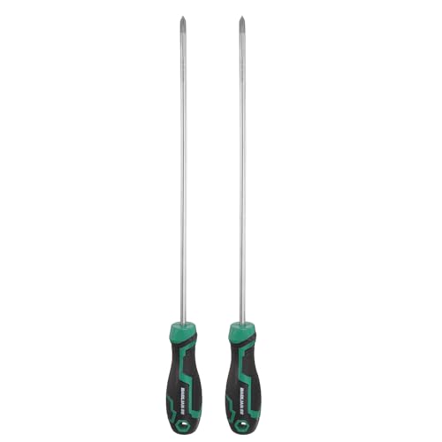 Image of sourcing map 2pcs PH1 Phillips Screwdriver 13.6" Length S2 Steel Magnetic Screwdrivers with Ergonomics Grip for Fastening Loosening DIY Repairing