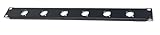 Panel de perforación serie D de montaje en rack de 1U de 19 pulgadas, compatible con conectores XLR, Speakon y Neutrik para estantes de AV, audio y computadora (6 puertos)