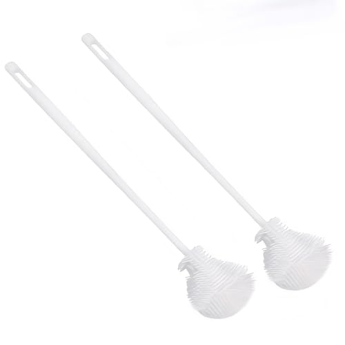 2 PCS 360° All-Round Cleaning Bottle Brushes - Silicone Soft Brush Heads, Highly Practical and Foldable Brush Heads - Plastic Long Handle Design, Easily Cleans Any Hard-to-Reach Areas