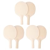 CALLARON 6 Stück Unbemalte Tischtennisschläger Leichte Selbstgemacht Paddel mit Griff Vielseitig für Training Wettkampf und Sammlerstücke