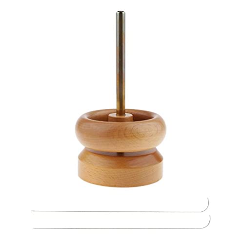 Eeauytr Bead Spinner,soporte de cuentas para hacer joyas,Porta cuentas de madera,Speedy Bead Loader con agujas de abalorios para ensartar cuentas de bricolaje Cover