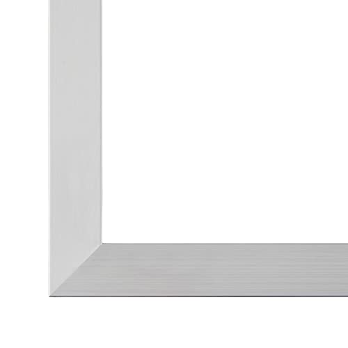 Studio Decor 11\" x 14\" Silver Belmont Picture Frame with 8\" x 10\" Mat - Includes Pre-attached Hanging Hardware, Horizontal or Vertical Display - MDF, 1 Pack - Thumbnail 3
