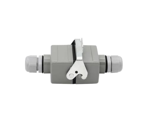 Conector de 6 pines industrial He-06 rectangular: enchufe impermeable de 500V y 16A