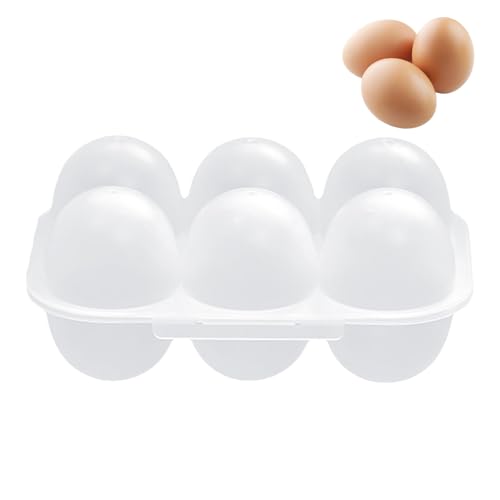 Cajas de huevos con 6 rejillas – Soporte transparente para huevos multiuso | Elemento de almacenamiento portátil para picnic al aire libre, uso en para cocina de viaje, práctico contenedor Uti