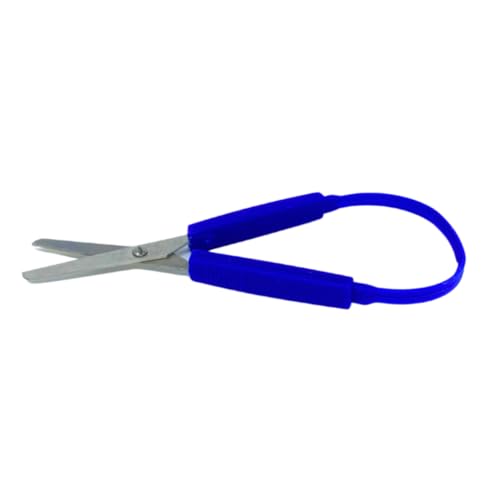 Theralino Präzise Selbstöffnende Schere Easy - Leicht, Handlich, Ideal für Kinder & Anfänger, 50% weniger Kraftaufwand, Perfekt für Papier & Stoffe (blau)