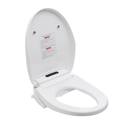 YUNRUX Ferngesteuerter Bidet-Toilettensitz Mehrere Spülmodi LED-Anzeige Bidet warmes Wasser Dusch WC-Sitz Aufsatz lufttrocknen fit für 49-55cm Toilettenlänge 11.5-18.5cm Befestigungslöchern
