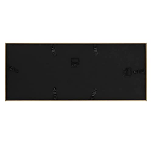 Golden State Art, 8X20 Gold Aluminum Metal Frame - Ivory Mat For Four 4X6 Photos/Pictures - Sawtooth Hanger - Swivel Tabs - Wall Mounting - Landscape/Portrait - Collage Display - Real Glass #TOP1