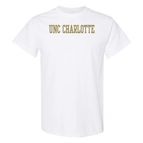 UGP Campus Apparel AS01 - UNC Charlotte Forty-Niners Basic Block T Shirt - X-Large - White
