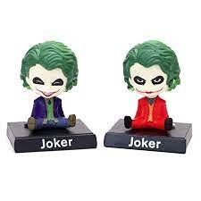 WOLLIN Joker Figurine with Stand red Colour Joker bobblehead
