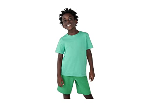 Bermuda Básica Infantil Menino Em Moletom Verde 014