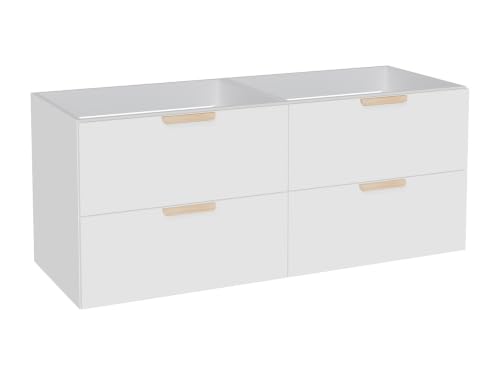Vente-unique - Meuble sous Vasque Suspendu – Blanc – L120 cm – AVORELI