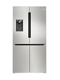 Bosch KFD96APEA Serie 6, Frigorifero multidoor smart da libera installazione, Total No Frost, Dispenser acqua e ghiaccio,183 x 90.5 cm, Acciaio spazzolato anti-impronta.