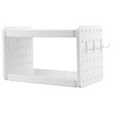 Amosfun Organizador De Encimera Para Baño Estante De Dos Estante De Esquina Soporte Para Cosméticos Almacenamiento De Tocador Kawaii