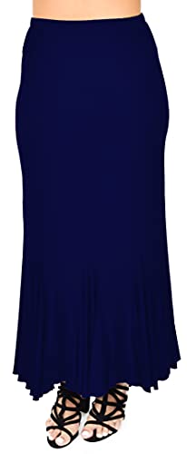 Dare2BStylish Women Boho Godet Splash Bottom A Line Maxi Skirt | Reg & Plus Sizes3