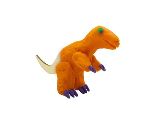 SES Creative 00418 Knete-Dinsosaurier Holzskellet, diverse Farben