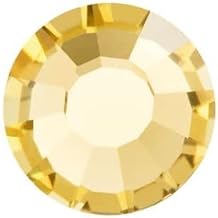 Preciosa Viva Hot Fix Flatback Rhinestones - Choose Your Size - Color Light Topaz - 144 Pieces SS16 3.80-4.00mm